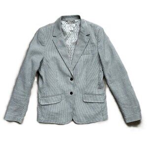 L.O.G.G. Women's  Blazer Size 12 Blue and White Pinstripes